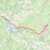 Trace GPS Via Arverna - Chemin de Compostelle - Étape 13 - Aurillac - Laroquebrou, itinéraire, parcours