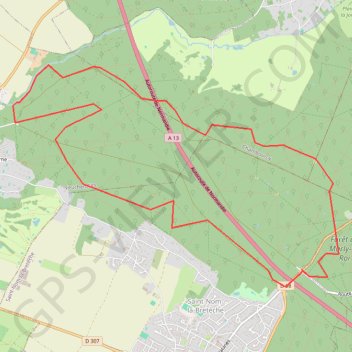 Trace GPS Forêt de marly-saint nom la breteche, itinéraire, parcours