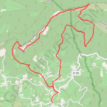 Trace GPS Suzette (84) - Saint Amand par le Pas du Loup, itinéraire, parcours