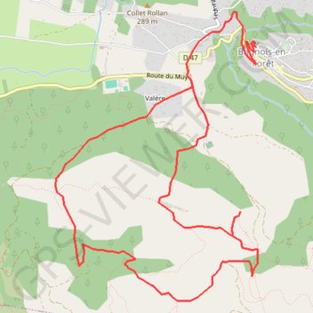 Trace GPS Bagnols-en-Forêt, itinéraire, parcours
