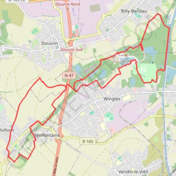 Trace GPS La Fontaine Bénie version Denis, itinéraire, parcours