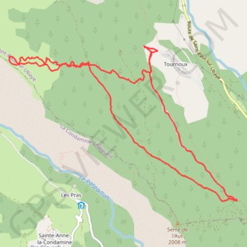 Trace GPS Croix tournoux, itinéraire, parcours