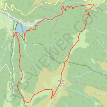 Trace GPS Crête de Bidour depuis Lac de Payolle, itinéraire, parcours