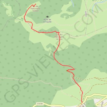 Trace GPS Le Col de Portet d'Aspet - Le Pic de Paloumère, itinéraire, parcours