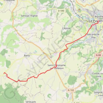 Trace GPS LePuy - Monbonnet, itinéraire, parcours