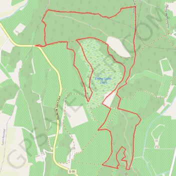 Trace GPS Etang de Saint LOUIS, itinéraire, parcours