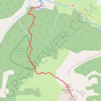 Trace GPS Pic de Chabrière, itinéraire, parcours