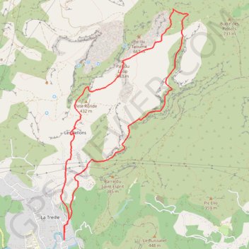 Trace GPS Sentier Pagnol, itinéraire, parcours