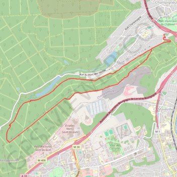 Trace GPS Cimetière paysager Champigneulles, itinéraire, parcours
