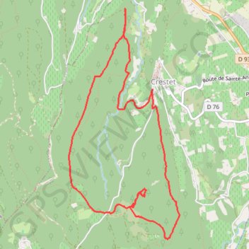 Trace GPS Petite rando vers Le Crestet, itinéraire, parcours