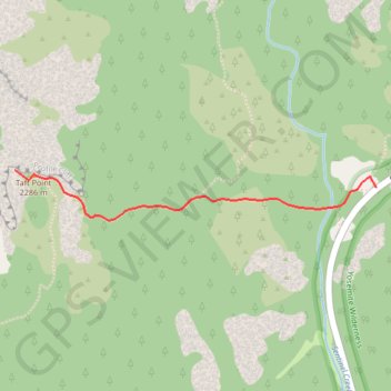 Trace GPS Taft Point, itinéraire, parcours