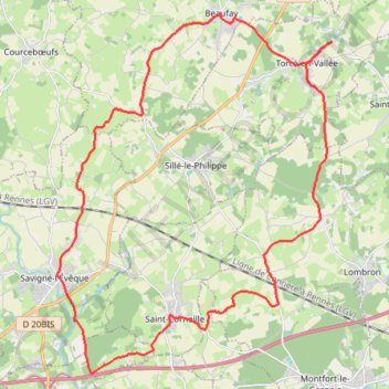 Trace GPS Sortie Route, itinéraire, parcours