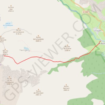 Trace GPS Brèche du Vallon de la Route, itinéraire, parcours