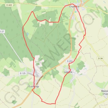 Trace GPS Circuit du Chaourçais, itinéraire, parcours