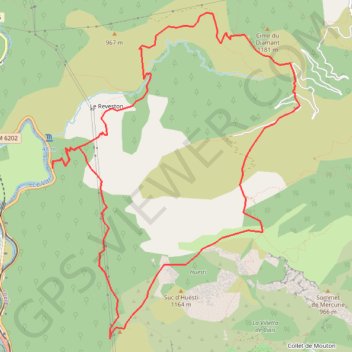 Trace GPS Madone d'Utelle, Depuis le Reveston (Vallée du Var), itinéraire, parcours