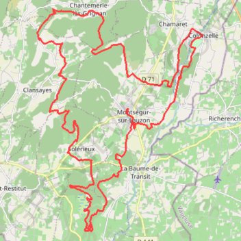 Trace GPS Randonnée Montsegur, itinéraire, parcours