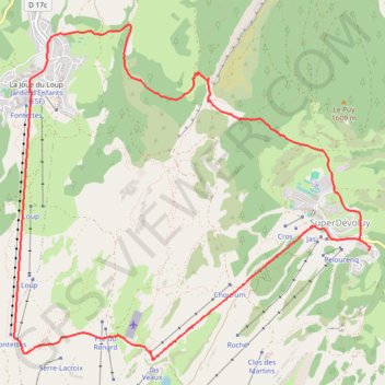 Trace GPS SuperDévoluy - La Joue du Loup, itinéraire, parcours