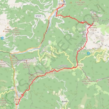 Trace GPS Via Alpina - Col de tende Saorge - J4 - Ormea - Colle di Nava, itinéraire, parcours
