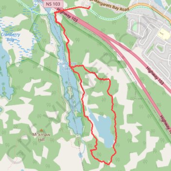 Trace GPS Cranberry Lake and Pot Lake via Bluff Wilderness Trail, itinéraire, parcours