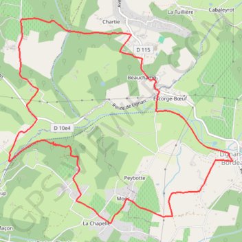 Trace GPS Lignan-de-Bordeaux Marche 27 mai 2021 à 09:39, itinéraire, parcours