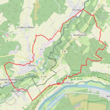 Trace GPS Entre Seine et Epte, itinéraire, parcours