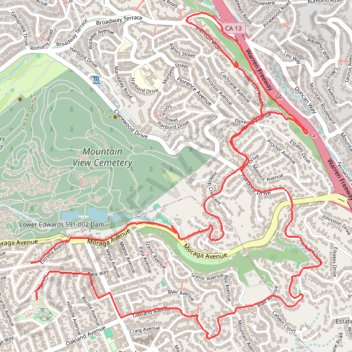 Trace GPS Piedmont Running, itinéraire, parcours