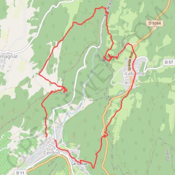 Trace GPS Cerdon -Saint Alban (01), itinéraire, parcours