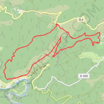 Trace GPS Source et Moulin de Tourre, itinéraire, parcours