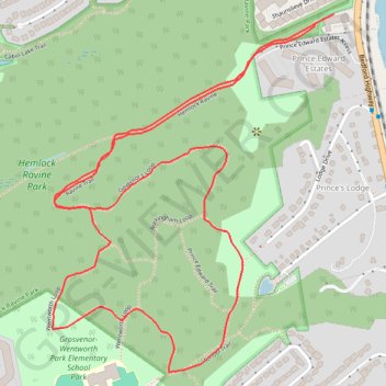 Trace GPS Hemlock Ravine Park Loop, itinéraire, parcours