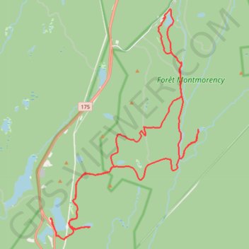 Trace GPS Camp Mercier et forêt Montmorency, itinéraire, parcours