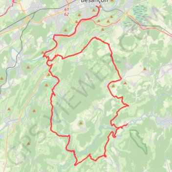 Trace GPS Le château de Cléron - Doubs, itinéraire, parcours