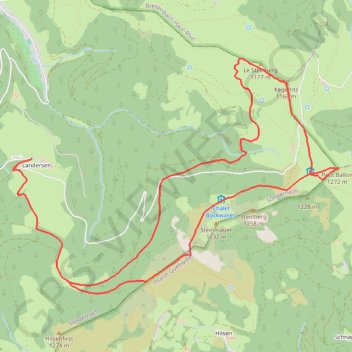 Trace GPS Le Petit Ballon - Sondernach, itinéraire, parcours