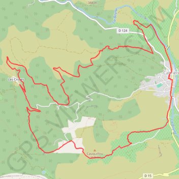 Trace GPS Cabrières, itinéraire, parcours