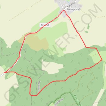 Trace GPS Entre Morville et Hampont, itinéraire, parcours
