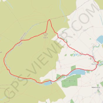 Trace GPS Pendle Hill Loop, itinéraire, parcours