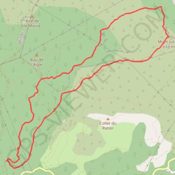 Trace GPS Le Sommet du Mont Julien par le Vallon de la Vache, itinéraire, parcours