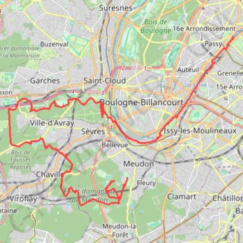 Trace GPS EcoTrail Paris 2023 Trail 30km, itinéraire, parcours