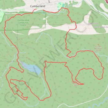 Trace GPS The Cumby Race Course, itinéraire, parcours