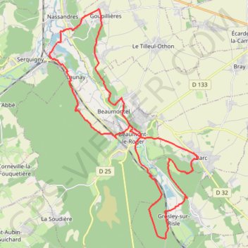 Trace GPS La Balad Eure, itinéraire, parcours
