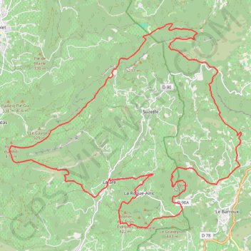 Trace GPS Les Dentelles de Montmirail, itinéraire, parcours