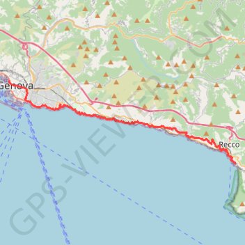 Trace GPS De Camogli à Genova (Est), itinéraire, parcours