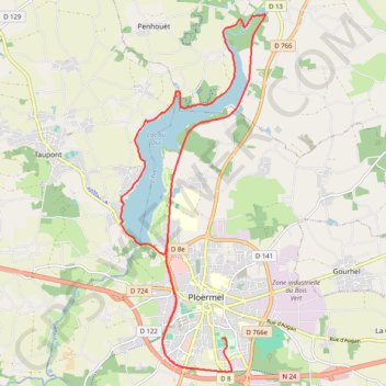 Trace GPS Semi Marathon-Ploërmel, itinéraire, parcours