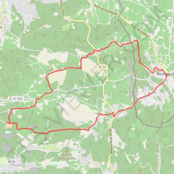 Trace GPS Bois d'Uchaux, itinéraire, parcours