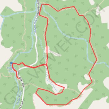 Trace GPS Hoggs Falls, itinéraire, parcours