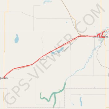 Trace GPS Gull Lake - Swift Current, itinéraire, parcours