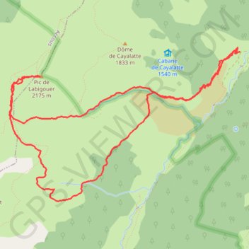 Trace GPS Pic de Labigouer par le col de Souperret depuis Bélonce, itinéraire, parcours