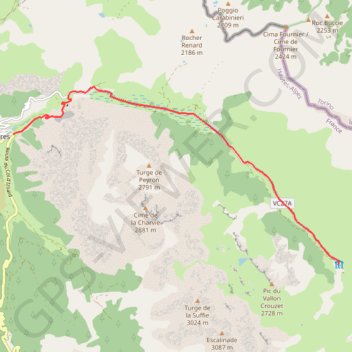 Trace GPS Cervières - Refuge des fonds de Cervieres, itinéraire, parcours