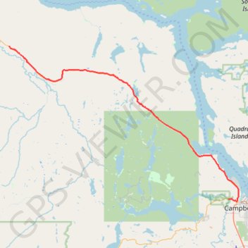 Trace GPS Campbell River - Sayward, itinéraire, parcours