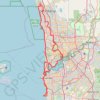 Trace GPS Perth along the coast, itinéraire, parcours