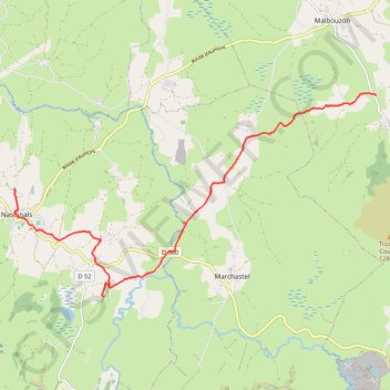Trace GPS Tour des Monts d'Aubrac - De Nasbinals à la Ferme des Gentianes - Finieyrols, itinéraire, parcours